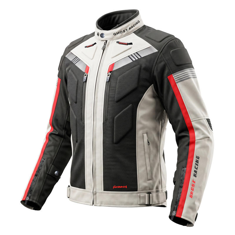 เสื้อแจ็คเก็ตตาข่ายมอเตอร์ไซค์ GHOSTRACING ฤดูร้อน ระบายอากาศ